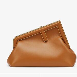 Fendi First Shoulder Bag - Brown/Gold